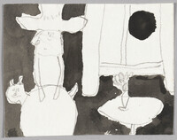 KT 2017 051
<br/>
Vrouw met poes bij raam
<br/>
<em>Roëde, Jan (1914-2007)</em>